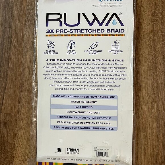 NEW Sensationnel Pre-Stretched Braiding Hair - 3X Ruwa - Picture 6 of 9